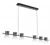 TIPICO 6 LIGHT LINEAR LED PENDANT GUN METAL